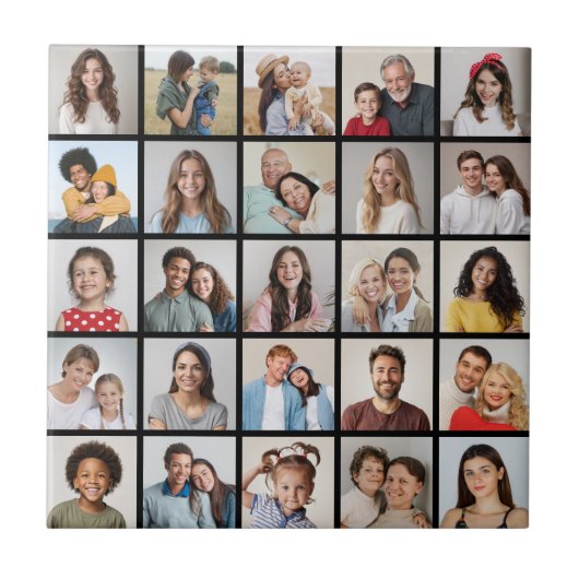 独自の25フォトコラージュを作成 タイル (正面)