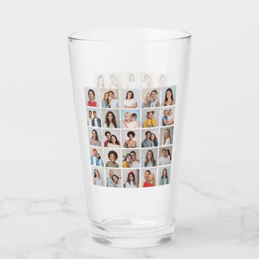 独自の25フォトコラージュを作成 タンブラーグラス (裏面)