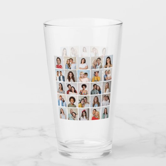 独自の25フォトコラージュを作成 タンブラーグラス (正面)