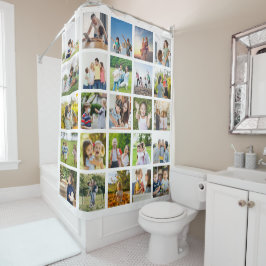 独自の25フォトコラージュを編集可能に作成 シャワーカーテン