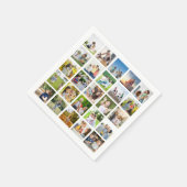 独自の25フォトコラージュを編集可能に作成 スタンダードカクテルナプキン (角)