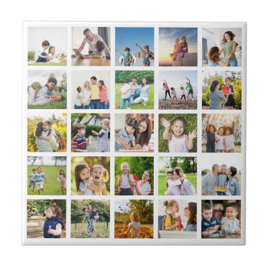 独自の25フォトコラージュを編集可能に作成 タイル (正面)