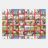 独自の25フォトコラージュを編集可能に作成 ラッピングペーパーシート (正面3)
