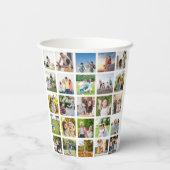 独自の25フォトコラージュを編集可能に作成 紙コップ (裏面)