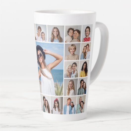 独自の27フォトコラージュを作成 カフェラテマグ (右アングル)