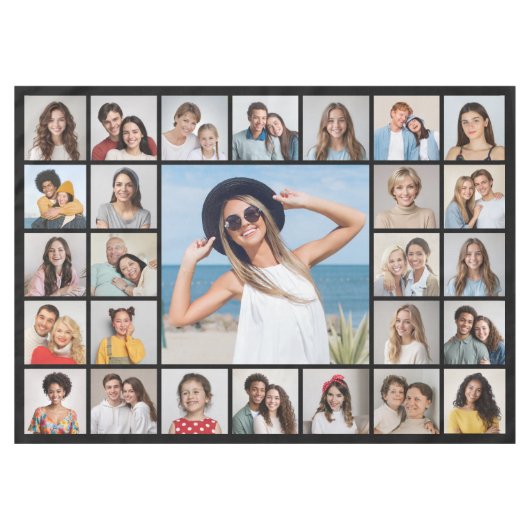 独自の27フォトコラージュを作成 テーブルクロス (正面(横))