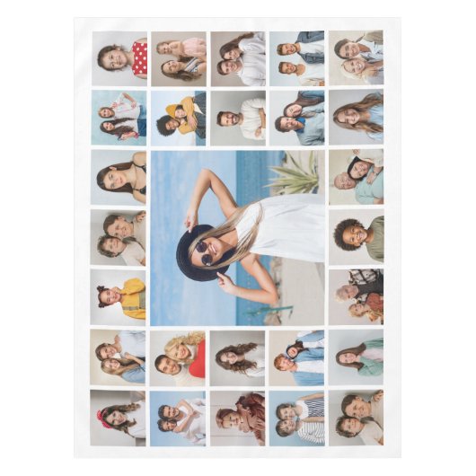 独自の27フォトコラージュを作成 テーブルクロス (正面)