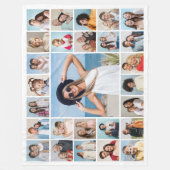 独自の27フォトコラージュを作成 フリースブランケット (正面)