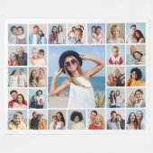 独自の27フォトコラージュを作成 フリースブランケット (正面(横))