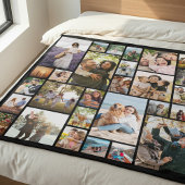 独自の28フォトカスタムコラージュを作成 フリースブランケット