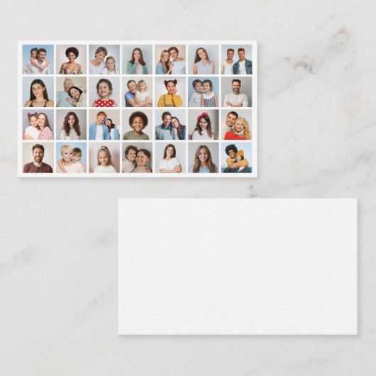 独自の28フォトコラージパック100の作成 名刺 (正面/裏面)