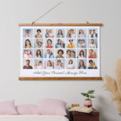 独自の28フォトコラージュを作成するあいさつ文を追加 吊り下げ型タペストリー (寝室)