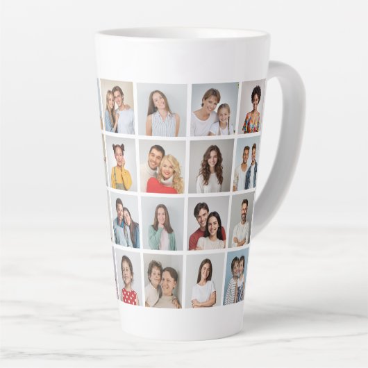 独自の28フォトコラージュを作成 カフェラテマグ (右アングル)