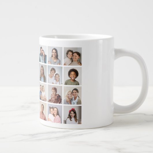 独自の28フォトコラージュを作成 ジャンボコーヒーマグカップ (右)