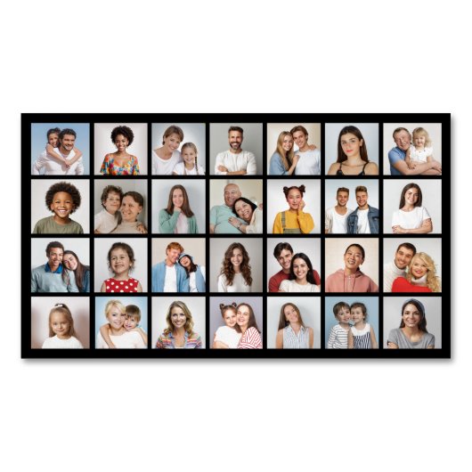 独自の28フォトコラージュを作成 マグネット名刺 (正面)