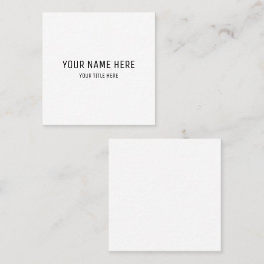 独自の2.5インチx 2.5インチマット名刺を作成 スクエア名刺 (正面/裏面)