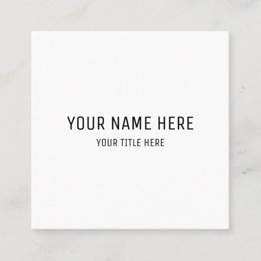 独自の2.5インチx 2.5インチマット名刺を作成 スクエア名刺 (正面)