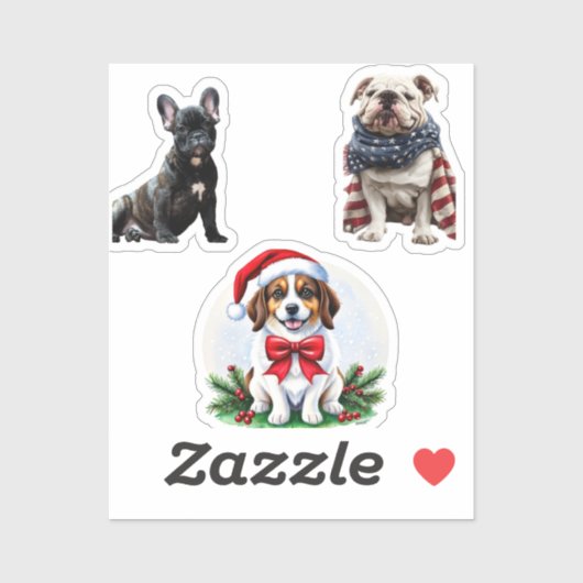 独自の3つのフォトコラージュを作成カスタム シール (シート)