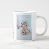 独自の3つのフォトコラージュを作成カスタム ジャンボコーヒーマグカップ (右)