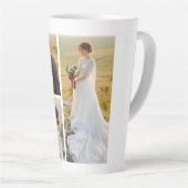 独自の3つのフォトコラージュを作成 カフェラテマグ (右アングル)