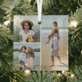 独自の3つのフォトコラージュを作成 ガラスオーナメント