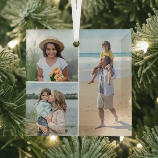 独自の3つのフォトコラージュを作成 ガラスオーナメント (インサイチュ)