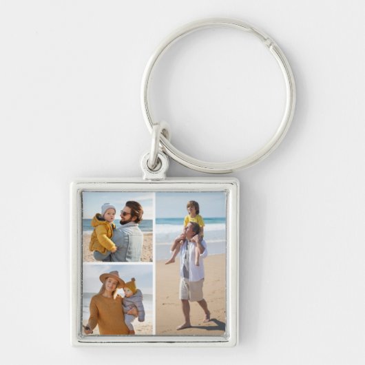 独自の3つのフォトコラージュを作成 キーホルダー (正面)