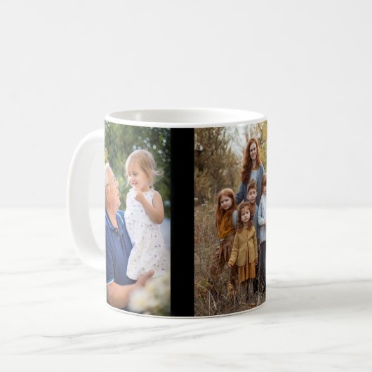 独自の3つのフォトコラージュを作成 コーヒーマグカップ (正面左)