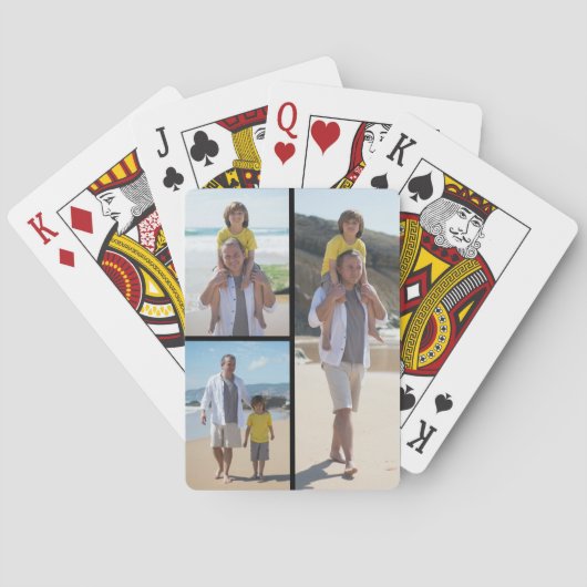 独自の3つのフォトコラージュを作成 トランプ (裏面)