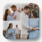 独自の3つのフォトコラージュを作成 ペーパープレート (正面)