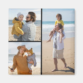 独自の3つのフォトコラージュを作成 マグネット (正面)