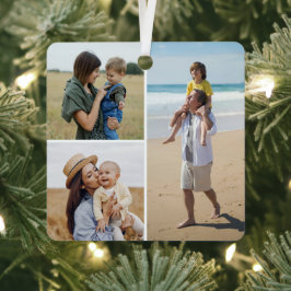 独自の3つのフォトコラージュを作成 メタルオーナメント