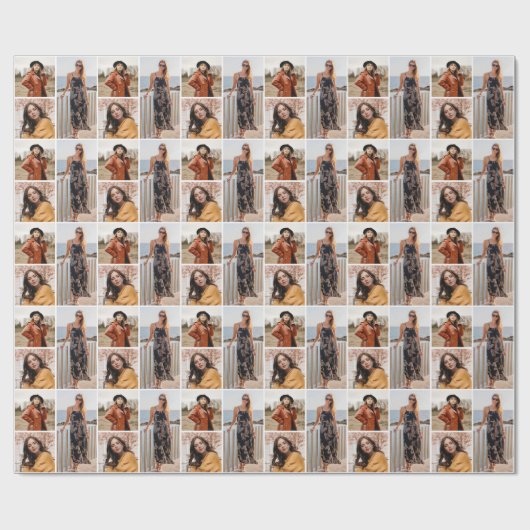 独自の3つのフォトコラージュを作成 ラッピングペーパー (フラット)