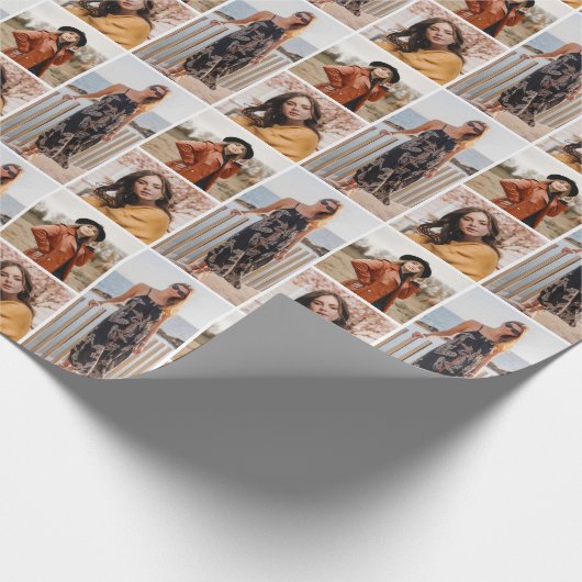 独自の3つのフォトコラージュを作成 ラッピングペーパー (角)