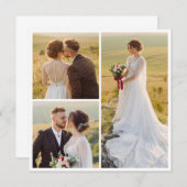 独自の3つのフォトコラージュを作成 招待状 (正面/裏面)