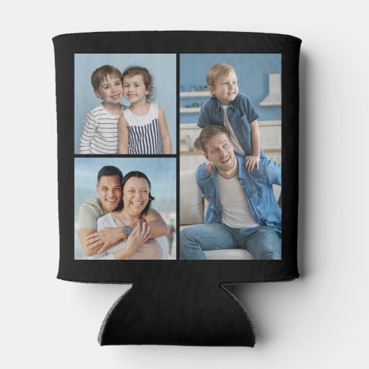 独自の3つのフォトコラージュを作成 缶クーラー (裏面)