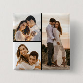 独自の3つのフォトコラージュを作成 缶バッジ (正面)