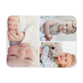 独自の3フカスタムァミリのフォトマグネットを作成 マグネット (横)