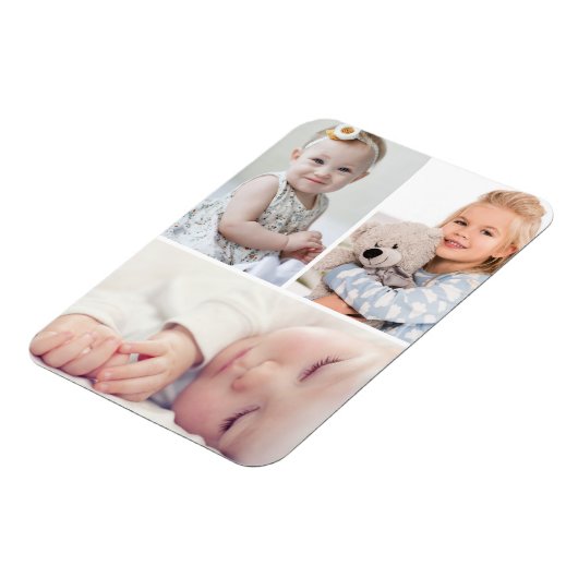 独自の3フカスタムァミリのフォトマグネットを作成 マグネット (左側)