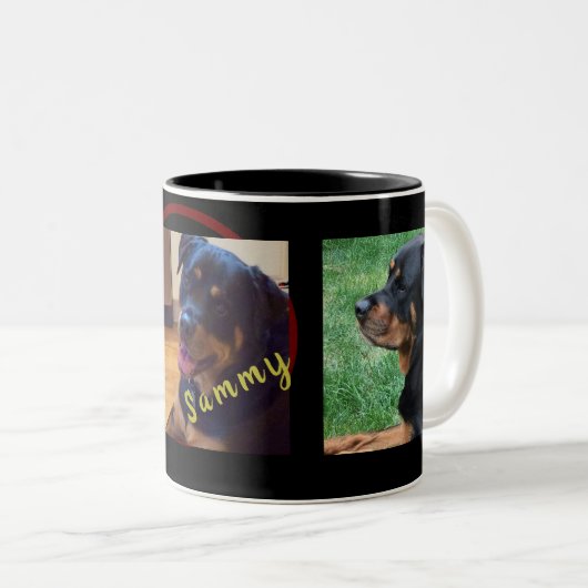 独自の3写真ギフトコーヒーマグを作成 ツートーンマグカップ (正面右)