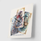 独自の3枚のタロットカードの作成 スクエア壁時計 (傾斜)