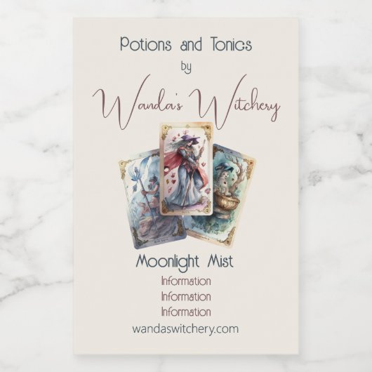 独自の3枚のタロットカードの作成 ワインラベル (シングルラベル)