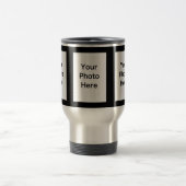 独自の3枚の写真のアップロードタンブラー トラベルマグ (中央)