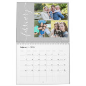 独自の3枚の写真をミニマル作成するコラージスクリプト カレンダー (2月 2026)