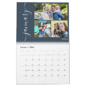 独自の3枚の写真をミニマル作成するコラージスクリプト カレンダー (1月 2026)