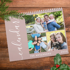 独自の3枚の写真をミニマル作成するコラージスクリプト カレンダー