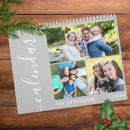 独自の3枚の写真をミニマル作成するコラージスクリプト カレンダー