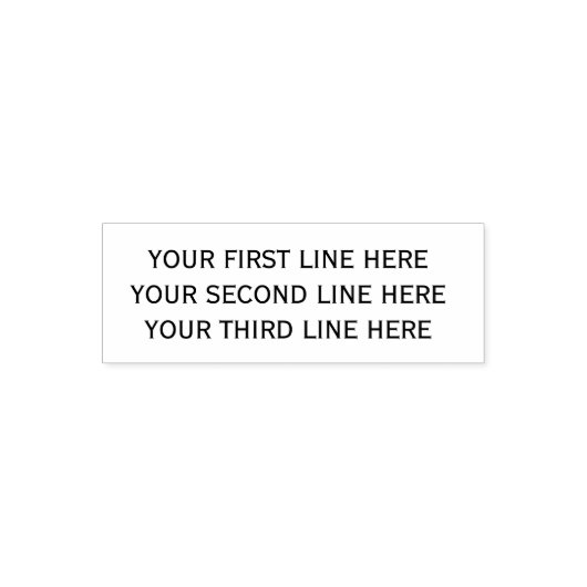 独自の3行文字の作成 セルフインキングスタンプ (デザイン)