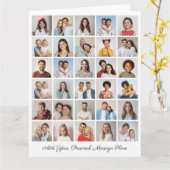 独自の30枚のフォトコラージュを作成する挨拶を追加する カード (黄色い花)