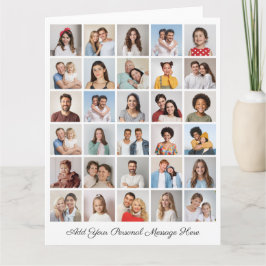 独自の30枚のフォトコラージュを作成する挨拶を追加する カード
